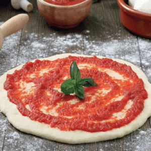 Pizza Round Tomato Covered