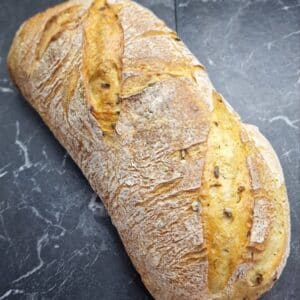 Soup bread with rye seeds