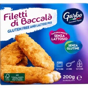 Cod fish fillets, breaded and prefried
